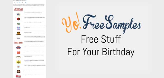 YoFreeSamples Free Stuff For Your Birthday Offer Collection Preview