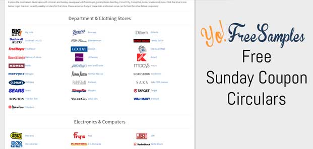 YoFreeSamples Sunday Coupon Ad Circulars For Extreme Couponers Collection