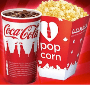 Small Popcorn with Purchase of Large Fountain or Frozen Drink at Cinemark