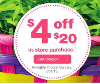 CVS Coupons: $4 Off $20 Purchase OR $5 Off $30 Purchase (Check Your Email!)