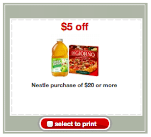Target Coupon: Save $5 Off Nestle Purchase Of $20+