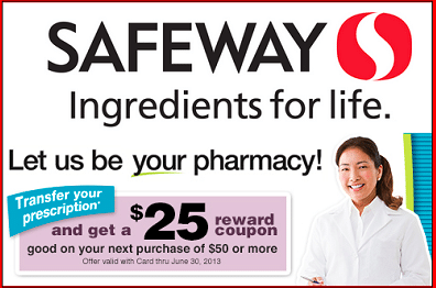 Safeway Pharmacy: FREE $25 Grocery Coupon