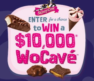 4,999 Instant Winners + $10,000 Grand Prize in the Skinny Cow WoCave Sweeps