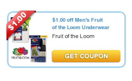 Rare $1/1 Fruit of the Loom Underwear Coupon