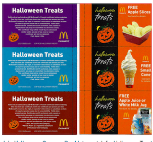 McDonald’s Halloween Treats Coupon Booklet Only $1 (Includes 12 FREE Product Coupons!)