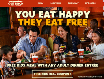 Outback Steakhouse Coupon: Kids Eat FREE
