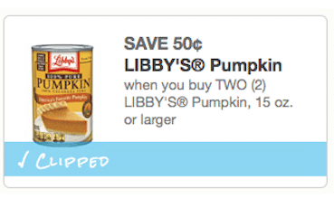 $0.50/2 Libby’s Canned Pumpkin Coupon