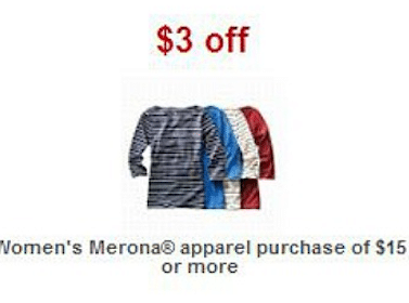 Target Coupon: Save $3 off $15 Women’s Clothing