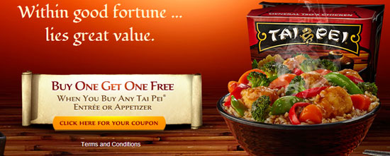 Free Tai Pei Asian-Style Foods Coupon - Yo! Free Samples