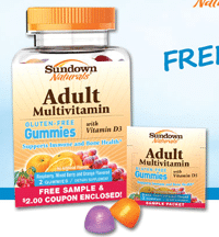 Free Sundown Natural Adult Multi Gummy Sample Packet