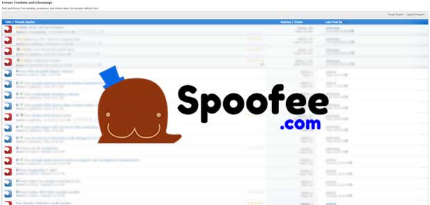 Spoofee Freebies & Giveaways Forum Preview