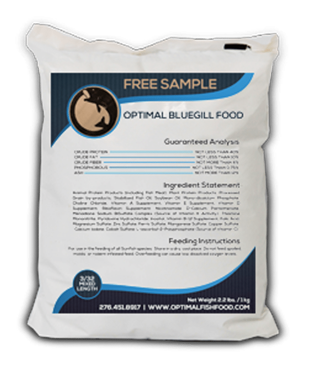 FREE Optimal Bluegill Fish Food Sample (WILL NOT Work For Small Aquarium Fish)