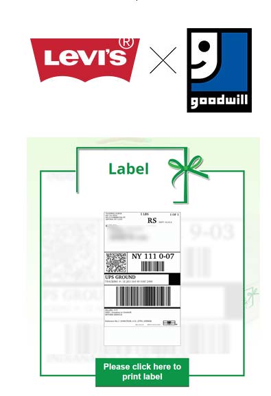 FREE Printing Label For Clothes Donation From Goodwill & Levi