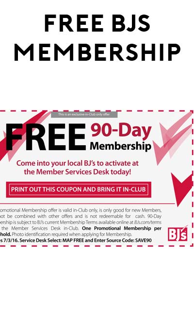 FREE BJ’s Wholesale Club 90-Day Membership