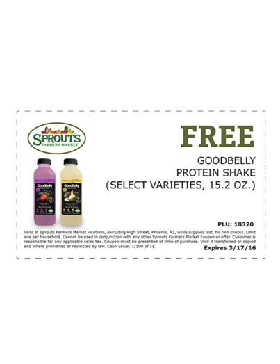 FREE Goodbelly Protein Shake From Sprouts Stores (Redeem In-Store)