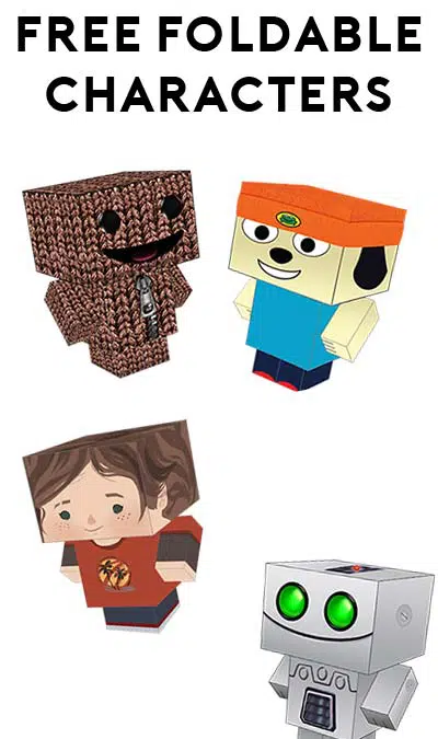 6 FREE Sony PlayStation Foldable Character Printables