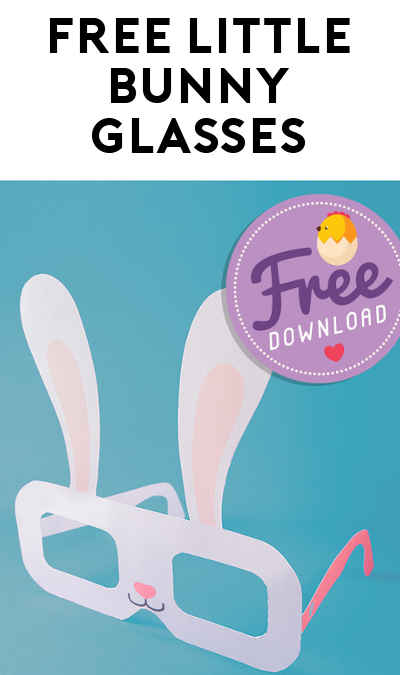 FREE Stylish Little Bunny Easter Party Printable DIY Glasses From Printagrafy