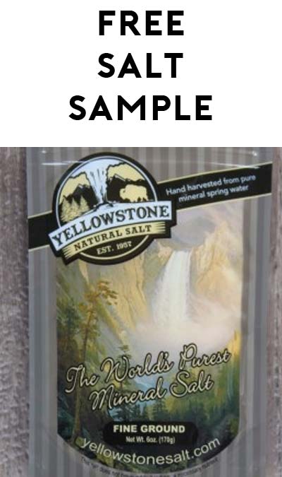 FREE Yellowstone Natural Gourmet Salt Sample