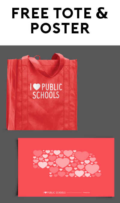 FREE Red Grocery Tote Bag & Poster From I Love Public Schools