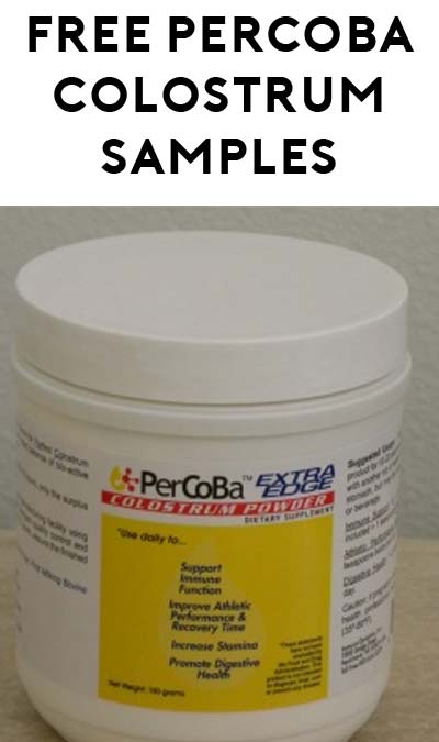 FREE PerCoBa Colostrum Powder, Cream Or Lozenges (Email Required)