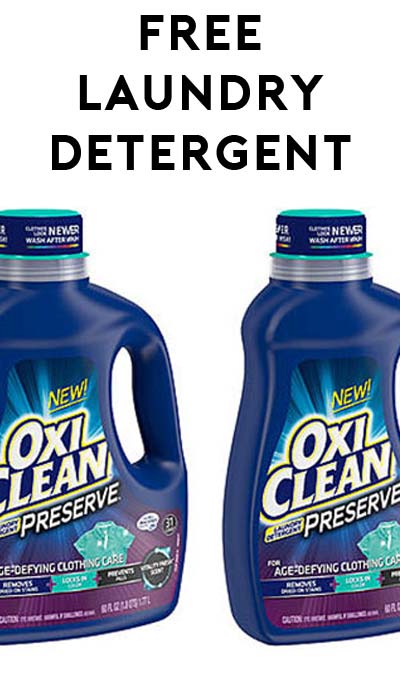 FREE Oxiclean Preserve Laundry Detergent From Smiley360
