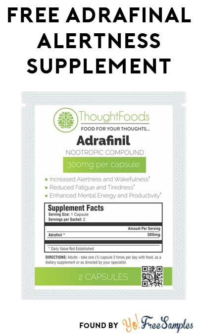 2 FREE Adrafinil Alertness & Energy Supplement Sample Sachets