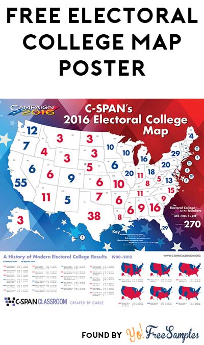 FREE C-SPAN’s 2016 Electoral College Map Poster