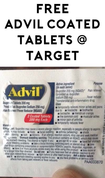 FREE Advil Film Coated Sample From Target