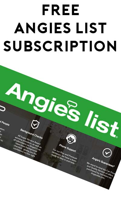 FREE 1 Year Angie’s List Membership From Allstate (Credit Card Required)