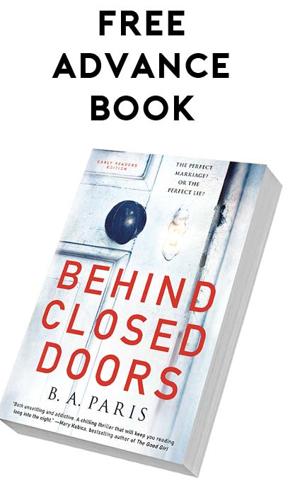 FREE Behind Closed Doors by B.A. Paris Advance Copy