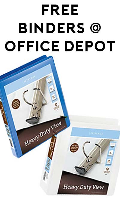 12 FREE Heavy Duty 3 Ring Binders From Office Depot/Office Max (After Rebate)