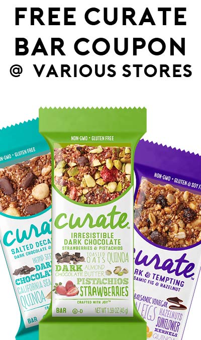 Today Only: FREE Curate Bar At Kroger, Fry’s, Ralphs, Dillons, Farm Fresh, Hornbachers, Shop ‘N Save, Shoppers & Cub Stores