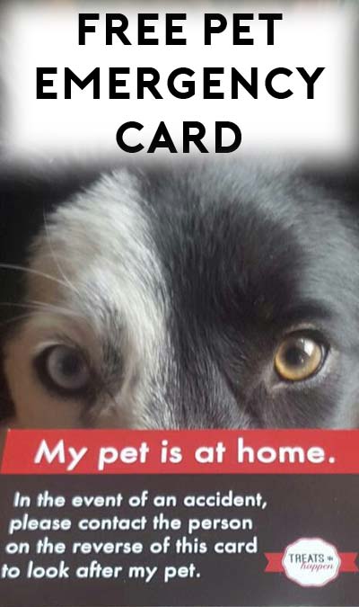 FREE Pet Emergency Card For Wallet