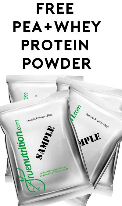 2 FREE True Nutrition Pea or Whey Protein Samples