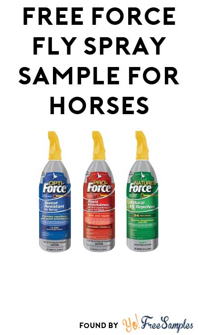 FREE 4 oz Force Fly Spray Sample For Horses