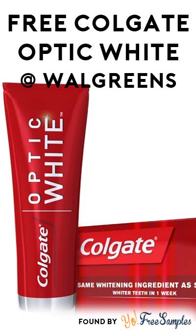 FREE Colgate Optic White Toothpaste At Walgreens (Coupon Required)