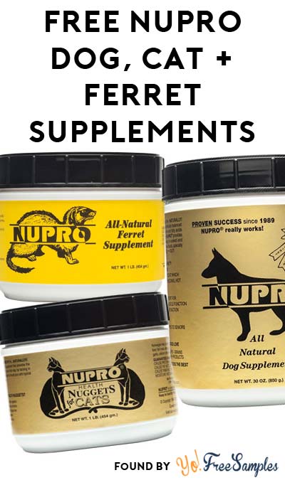 FREE NUPRO Natural Dog, Cat & Ferret Supplement Samples