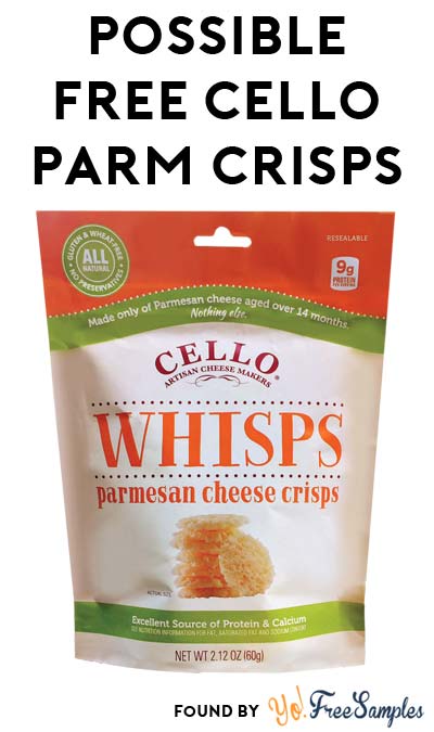 Possible FREE Cello Whisps Parmesan Cheese Crisps