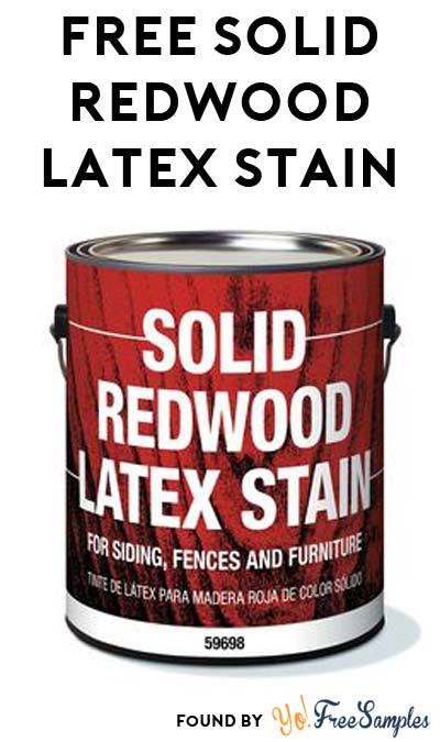FREE Solid Redwood Latex Stain At Lowe’s After Rebate