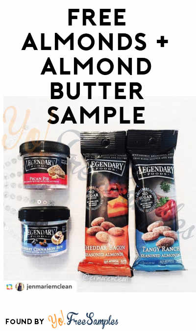 FREE Legendary Foods Almonds + Almond Butter Sample (Email & Instagram Required)