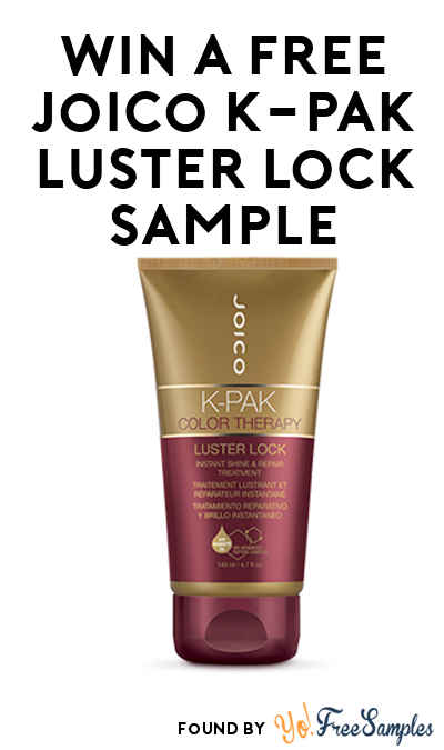 Win A FREE Joico K-Pak Luster Lock Sample (Quiz Required)