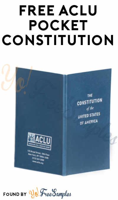 FREE ACLU Pocket Constitution (Free Shipping May Vary) [Verified Received By Mail]
