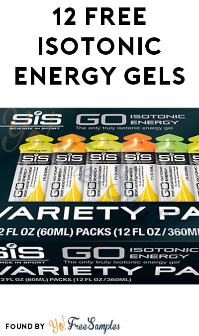 12 FREE Science In Sport Isotonic Energy Gels (Valid Email Required + $7.99 Shipping)