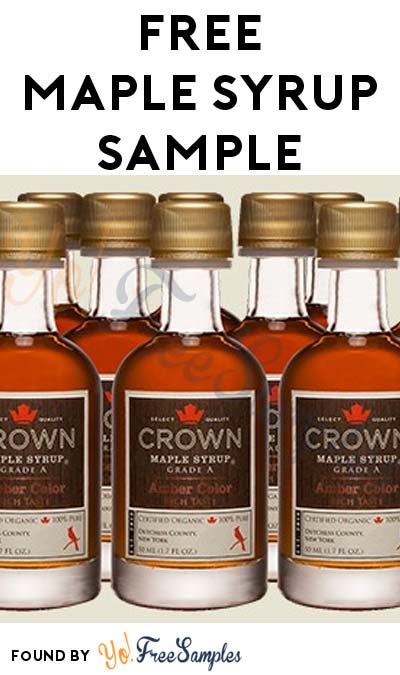 FREE Crown Maple Syrup Petite 50ml Sample (Newsletter Sign Up Required)