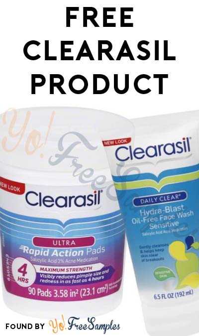 ENDS TODAY: FREE Full-Size Clearasil Ultra Rapid Action Pads, Daily Cleaner or Any Clearasil Product After Rebate (Excluding Ultra Kit)