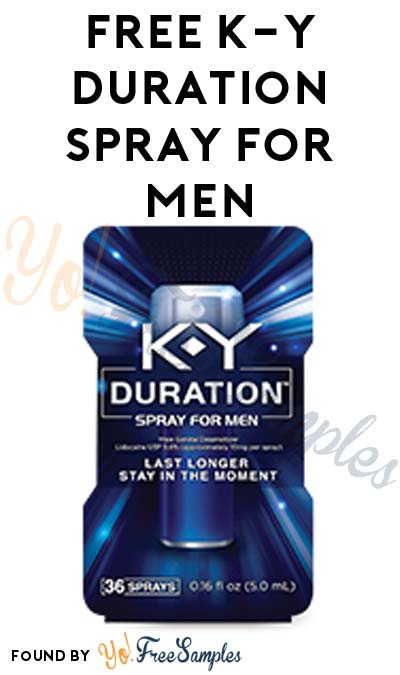 FREE Full-Size K-Y Duration 36-Spray Bottle For Men & Other K-Y Products For Joining Their Community [Verified Received By Mail]