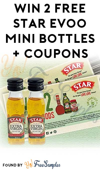Win 2 FREE Star Extra Virgin Olive Oil Mini Bottles & Coupons (Photo Upload Required)