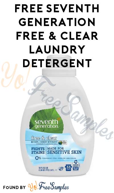 New Invites: FREE Seventh Generation Free & Clear Laundry Detergent (Survey Required)