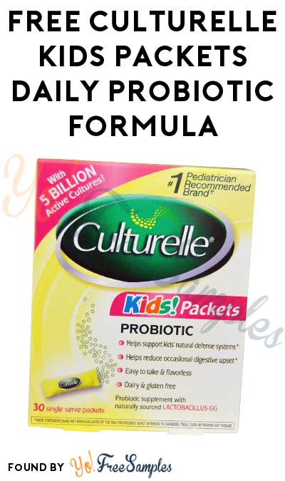 FREE Culturelle Kids Packets Daily Probiotic Formula