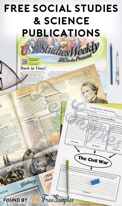 FREE Social Studies & Science Publications For Assorted Grade Levels & States (Teachers Only)